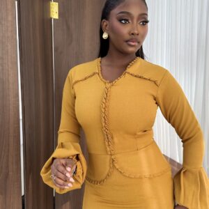 ADESUA DRESS (MUSTARD)